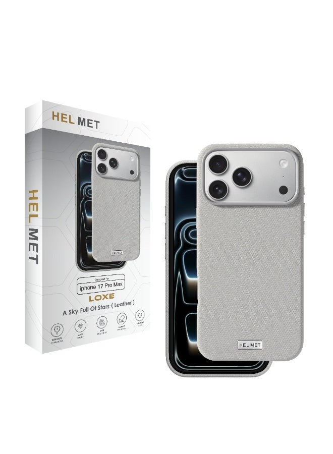 هيلمت جراب HELMET LOXE الجلدي MagSafe (آيفون 17 Air، أبيض) - Image 1